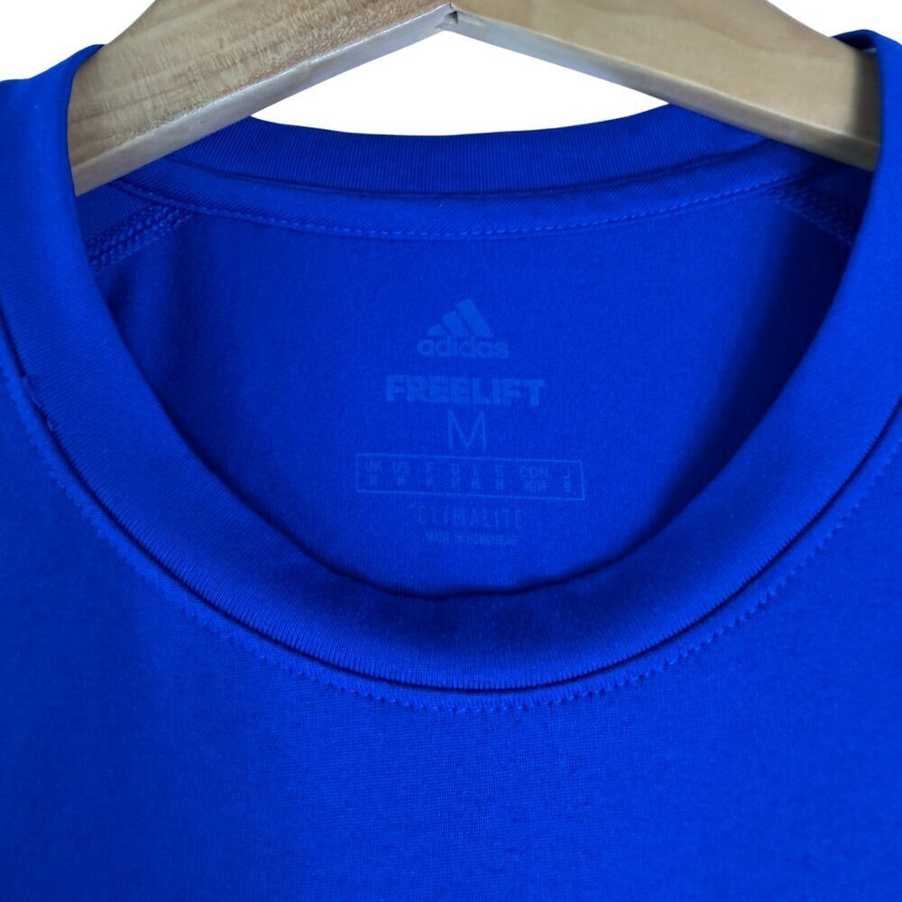 Adidas Freelift Men’s T-Shirt Medium Blue Climalite Athletic Training Tee Size M - Picture 4 of 12